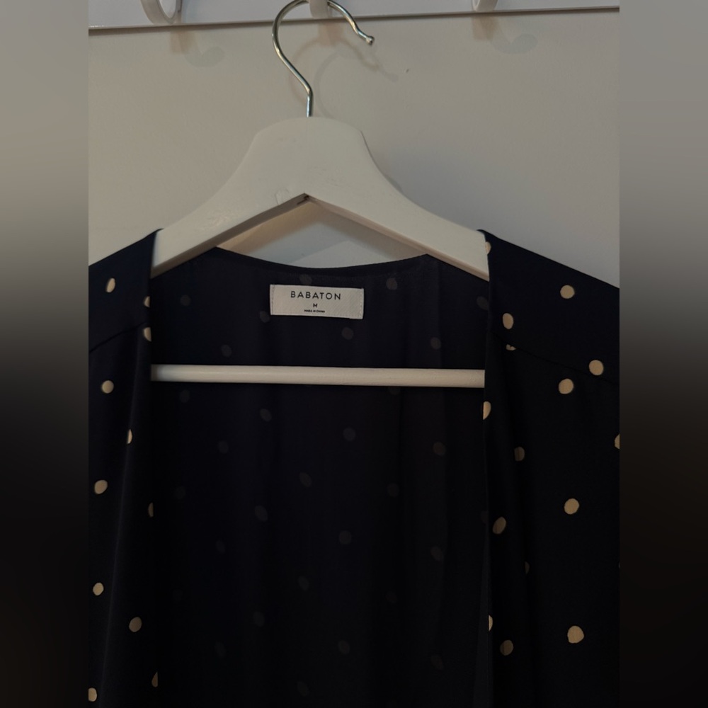 Aritzia Babaton Maxi Polka Wrap Dress - M - Picture 3 of 4